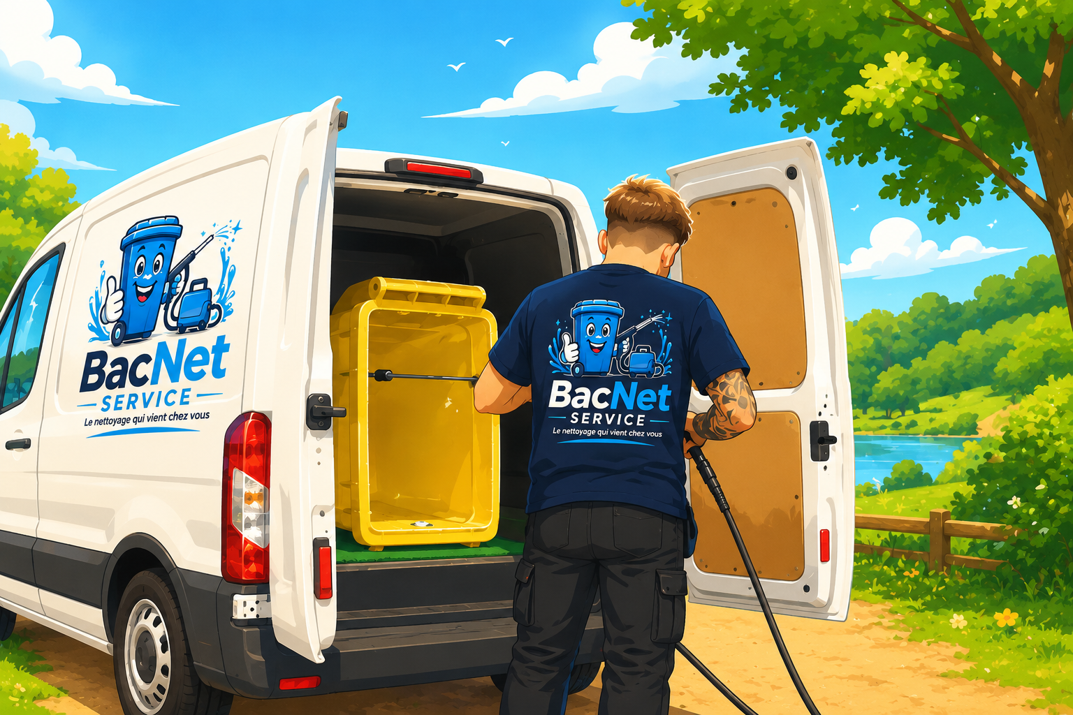 Conteneur nettoyé à haute pression